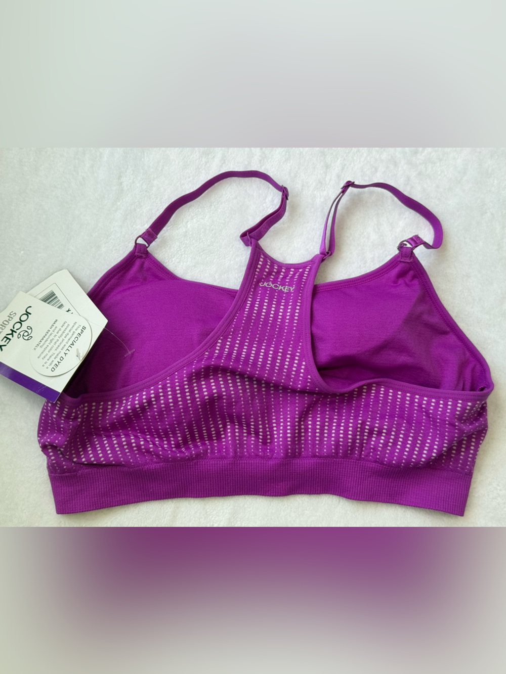 Bundle NWT 4 XL Women’s Jockey Sports Exercise Bras -Purple, Orange, Gray Tops - Picture 4 of 11
